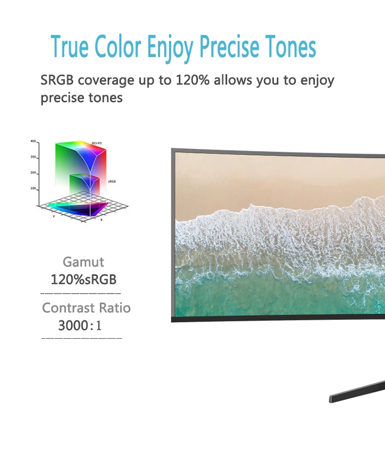 49 Inch Curved Screen Monitor 5K 32:9 144Hz Gaming Display with LED ...