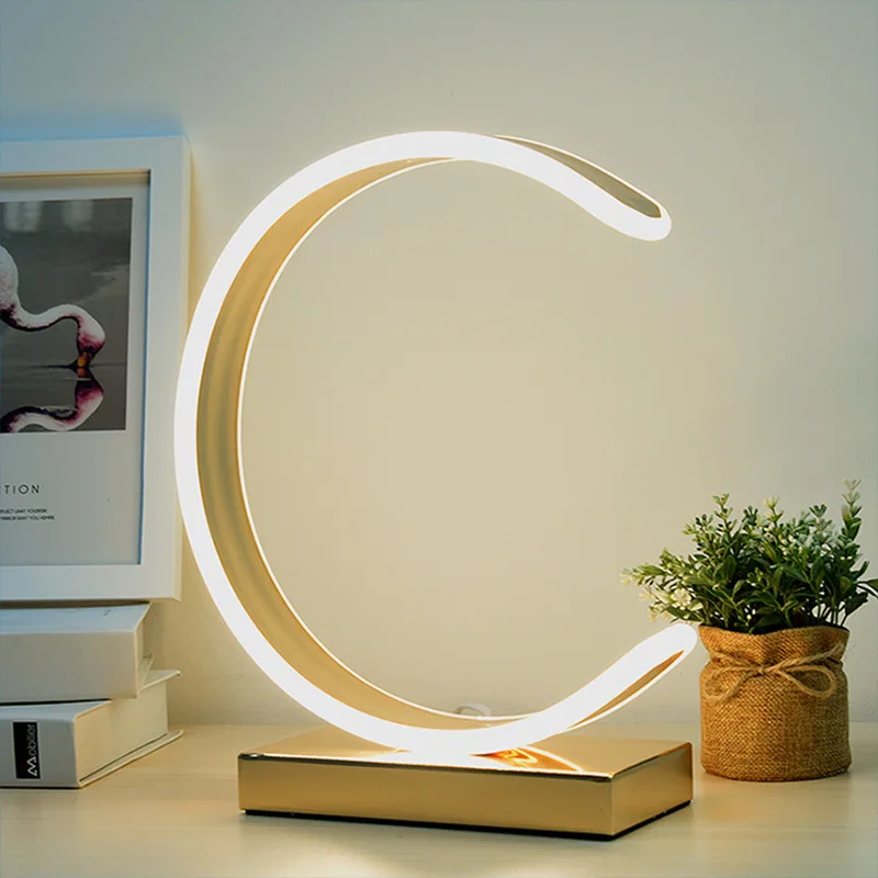 Hot selling table lamp bedroom warm bedside lamp nordic home simple C lamp table