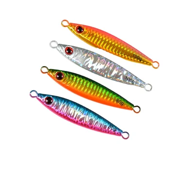 60g 80g 100g Artificial Hard Bait Metal Jig Lure Shore Casting Boat Fishing Nearshore Slow Shake No Hooks for Sea Bass – Metal Jig – view 3