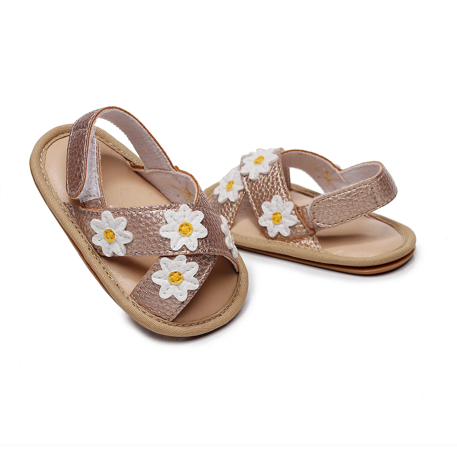 01y Toddlers Shoes Summer Pu Leather Flower Soft Sole Princess Baby