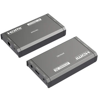 Rx Tx 120m USB HDMI Extender to Rj45 IR Over Ethernet TCP IP Extender Via Cat5e/6 HDMI Extender 4k