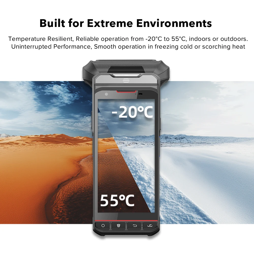 2MP 13MP HD Camera NFC UHF RFID Handheld Reader Writer Bluetooth WIFI 4G Android 13 20m Long Distance UHF RFID Handheld Reader