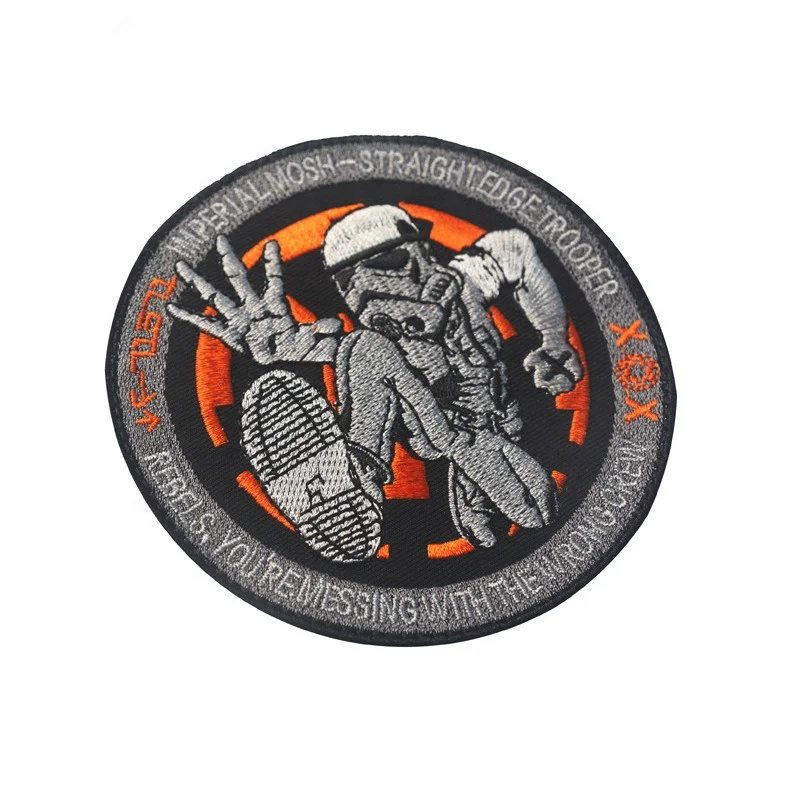 Star Battle Imperial Stormtrooper Embroidered Armband Applique Badges for Backpack