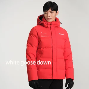 PELLIOT Windproof Hooded -30 Winter Outdoor 650 Filling Power Waterproof Outdoor Puffer White Goose Down Jacket Coat