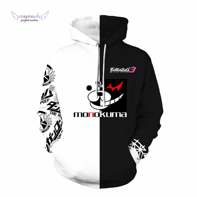 anime hoodie danganronpa monokuma cosplay carnival party costume