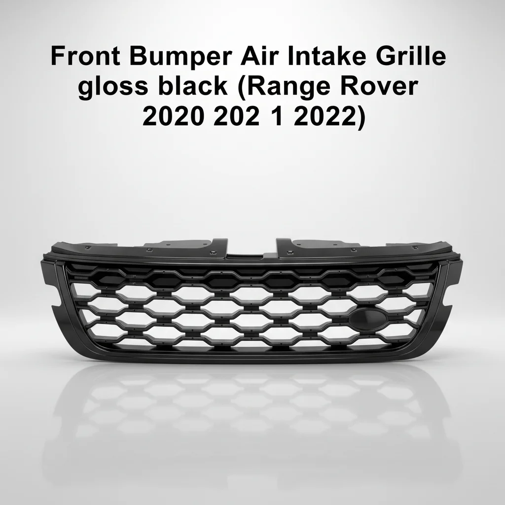 LR15545-D Rigenstar Black+Silver Plastic Front Grill OEM ODM Easy Installation for EVOQUE L 2020 2021 2022