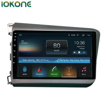 IOKONE Manufacturers Wholesale Octa Core 2g 32g 9 inch touch screen car radio android player For Honda Civic 2012 2013 2014 2015