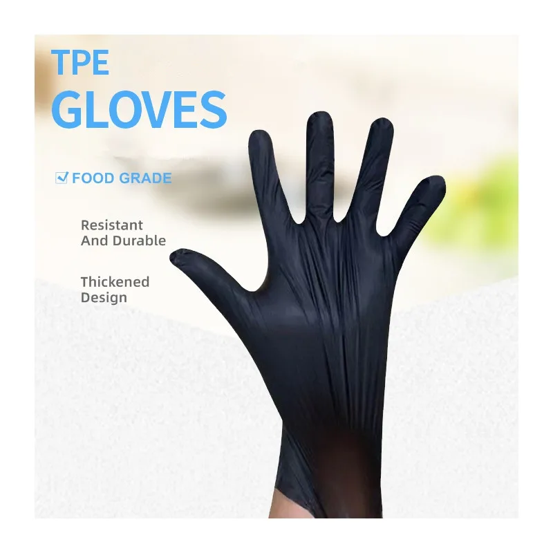 Transparent Plastic Gloves Medium 100 Counts Latex-free Thin and  Loose-fitting Tpe Glove