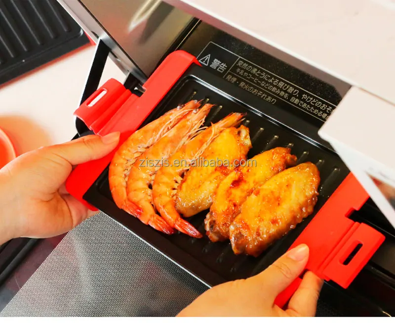 Microwave Oven Sandwich Toaster Press Maker Microwave Grill Tray Crisper With Durable Silicone