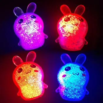 Bunny Squishy Easter Stress Balls For Kids Bunny Fidget Glow In The Dark Toys Easter Egg Fillers Party Favors Gifts Easter