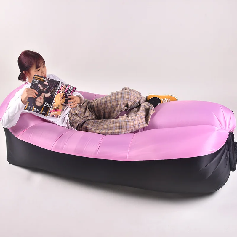 Custom Outdoor Camping Portable Foldable Polyester Waterproof Inflatable Sleeping Recliner Sofa Bed