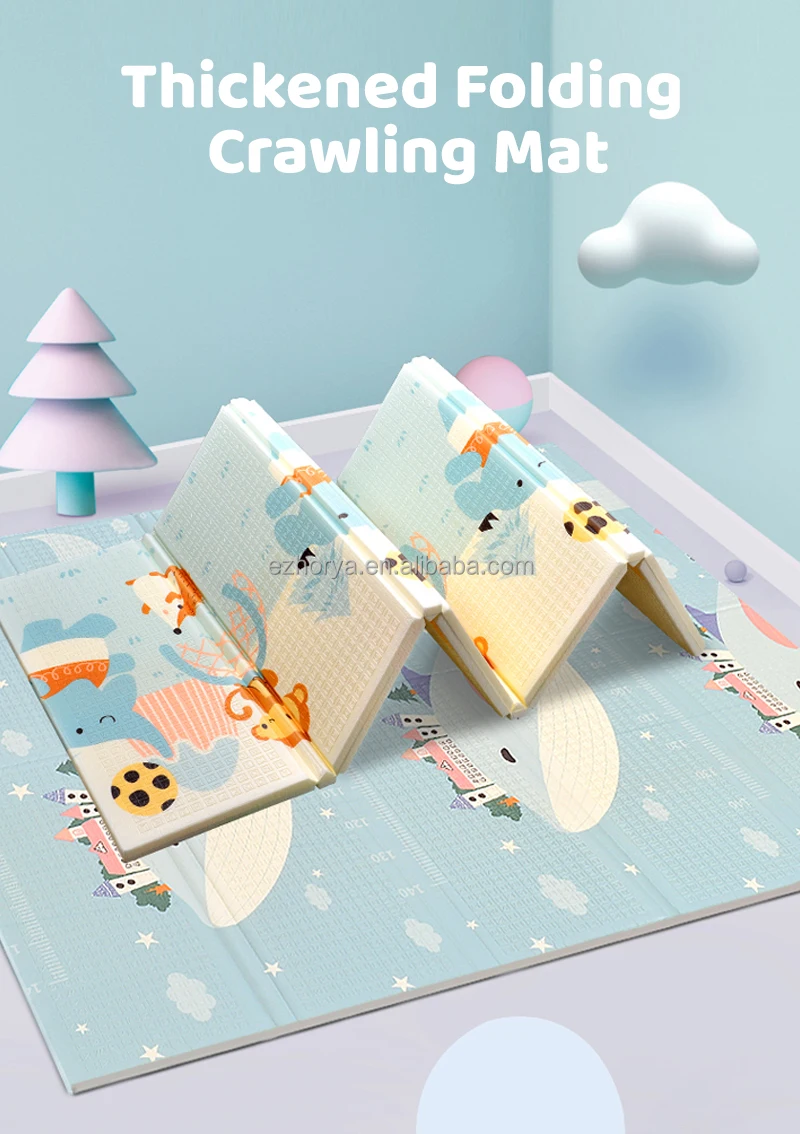 Zhorya Custom Pe Xpe Foam Mat Indoor Toddler Floor Foldable Folding