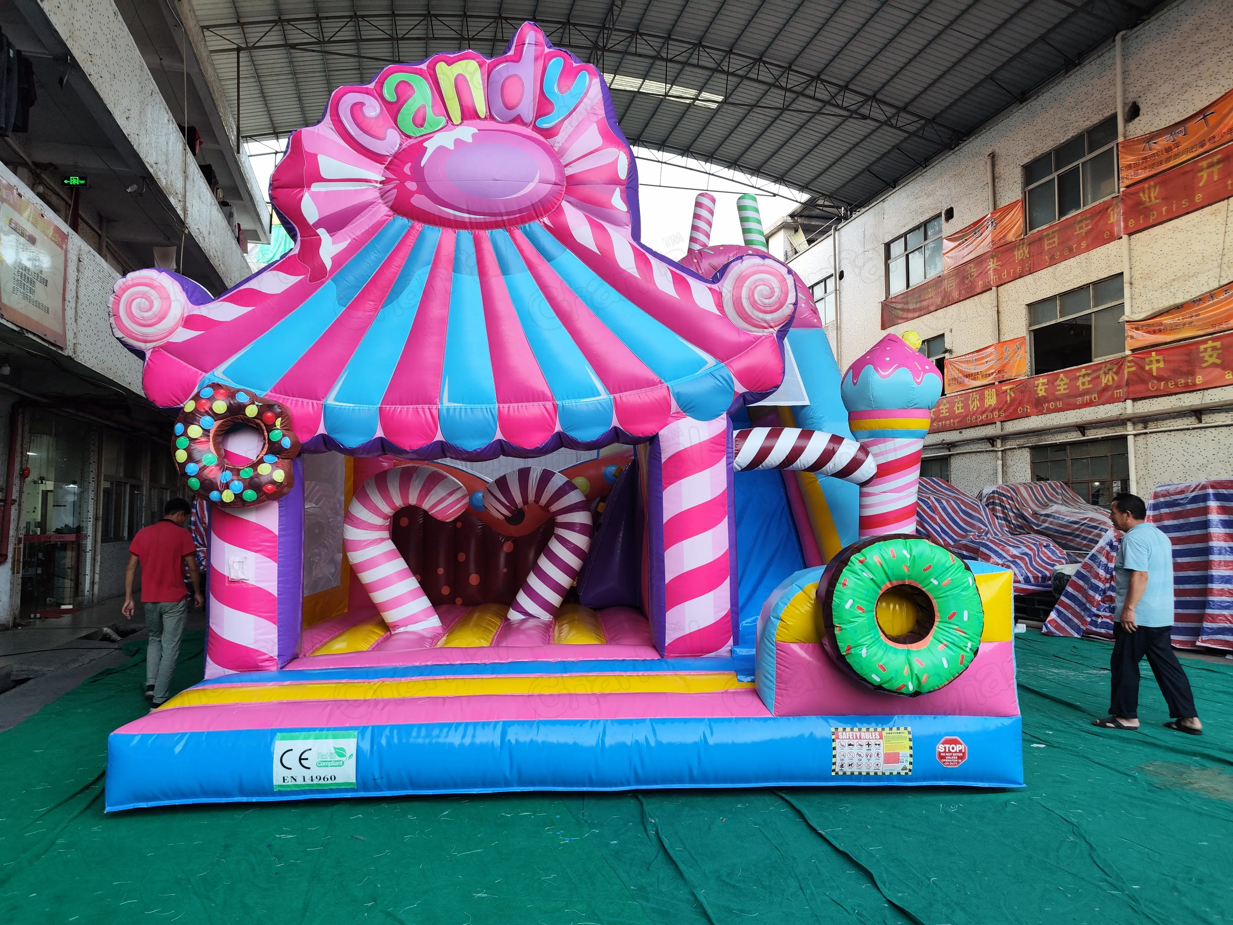 New Candy House Inflatable Bounce House pvc 0.55mm Jumping Castle