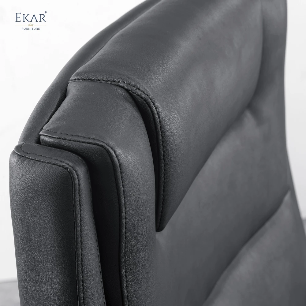 Premium Top-Grain Leather Office Chair with Padded Armrests  Ultimate Executive Comfort manufacture