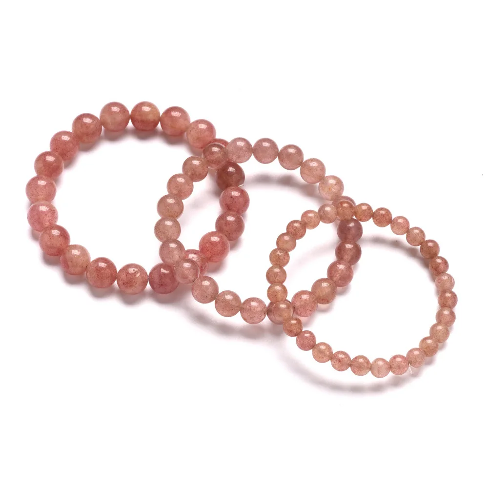 Simple Clear Rainbow Crystal Stone Rosary Hand Beaded Coulpe Jewelry Bracelet
