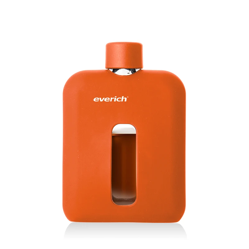 Modern Glass Hip Flask Glass Flask Bottle With Caps For Liquor