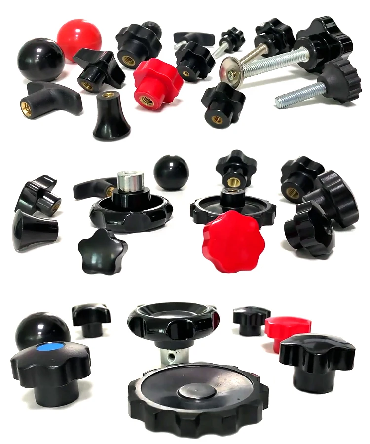 M4 M5 M6 M8 M10 M12 Plastic Bakelite Star Knob Screws Female / Male