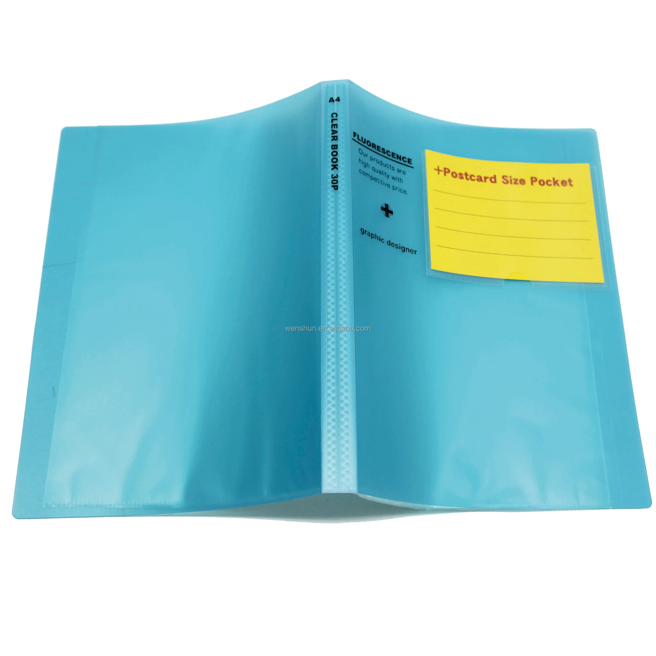 2021 Plastic Business Card Display Book with Transparent Sheet Protector