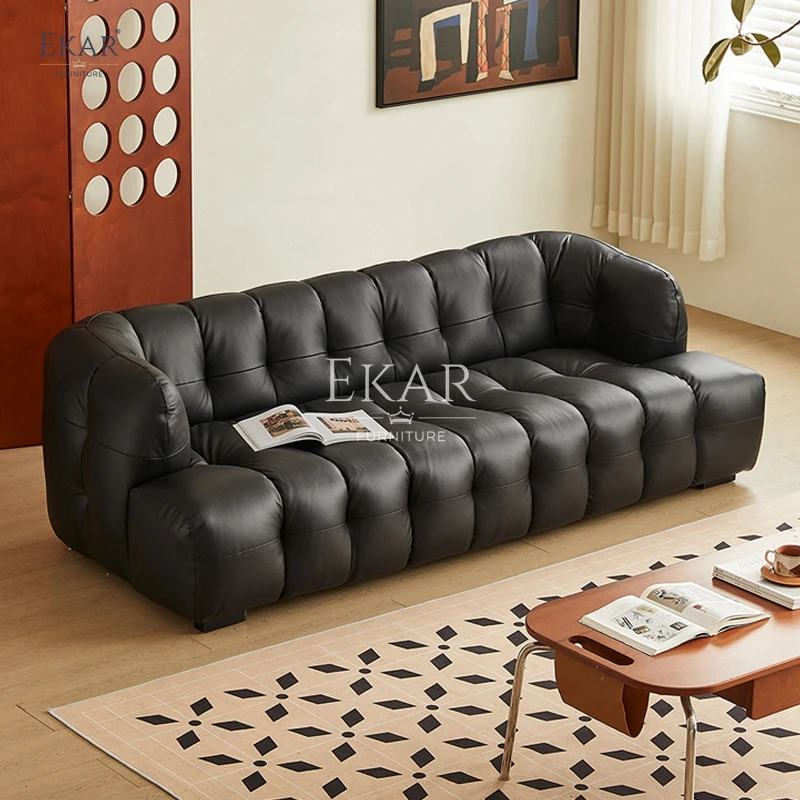 product new design ekar modern living room sofa with stainless steel legs and nappa leather furniture sofa-60