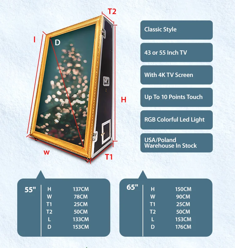 Magic Wedding Mirror Selfie Photobooth Party Mirror Photo Booth For