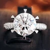 Anillo de plata 925 con diamante moissanita