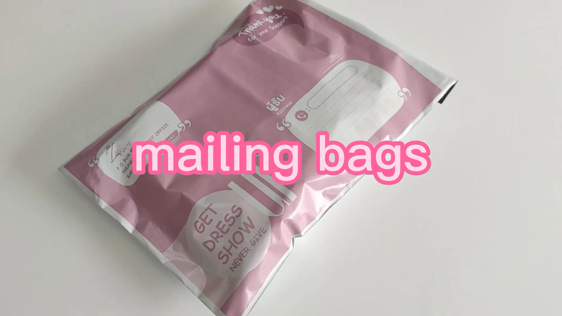 Custom Logo Compostable Plastic Mailing Bags Shipping Courier Package ...