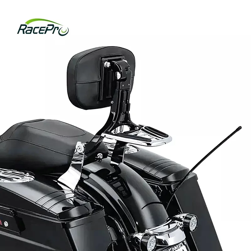 Fiakaon Motorrad Sissy Bar Rückenlehne - Rot, Stahl & ABS