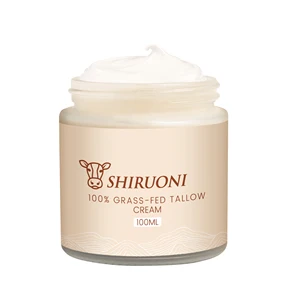 Private Label Grass Fed Whipped Tallow Honey Face Cream for Dry Sensitive Skin Moisturizing Calming