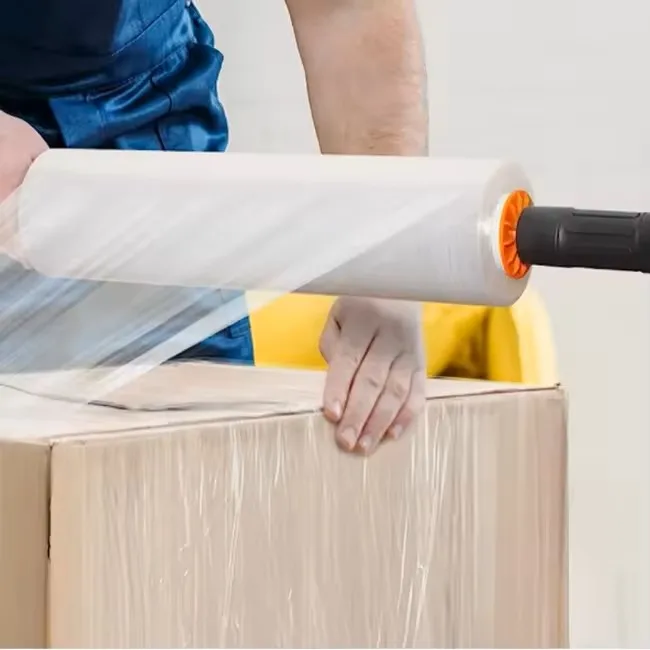 Transparent LDPE Stretch Film Soft Moisture-Proof Pallet Wrap Roll for Packing Moving