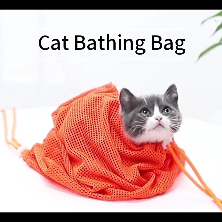 Professional Reusable Pet Grooming Cleaning Cat Bath Trimming Nail Anti