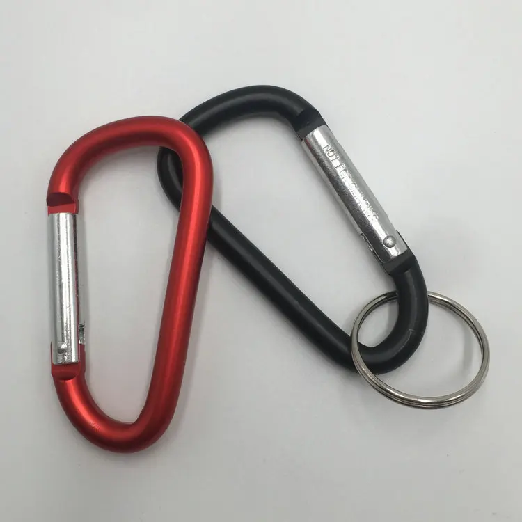 Wholesale Custom d 8 cm 80mm Strong Hiking Hook Carabiner with Sunscreen Gold Black