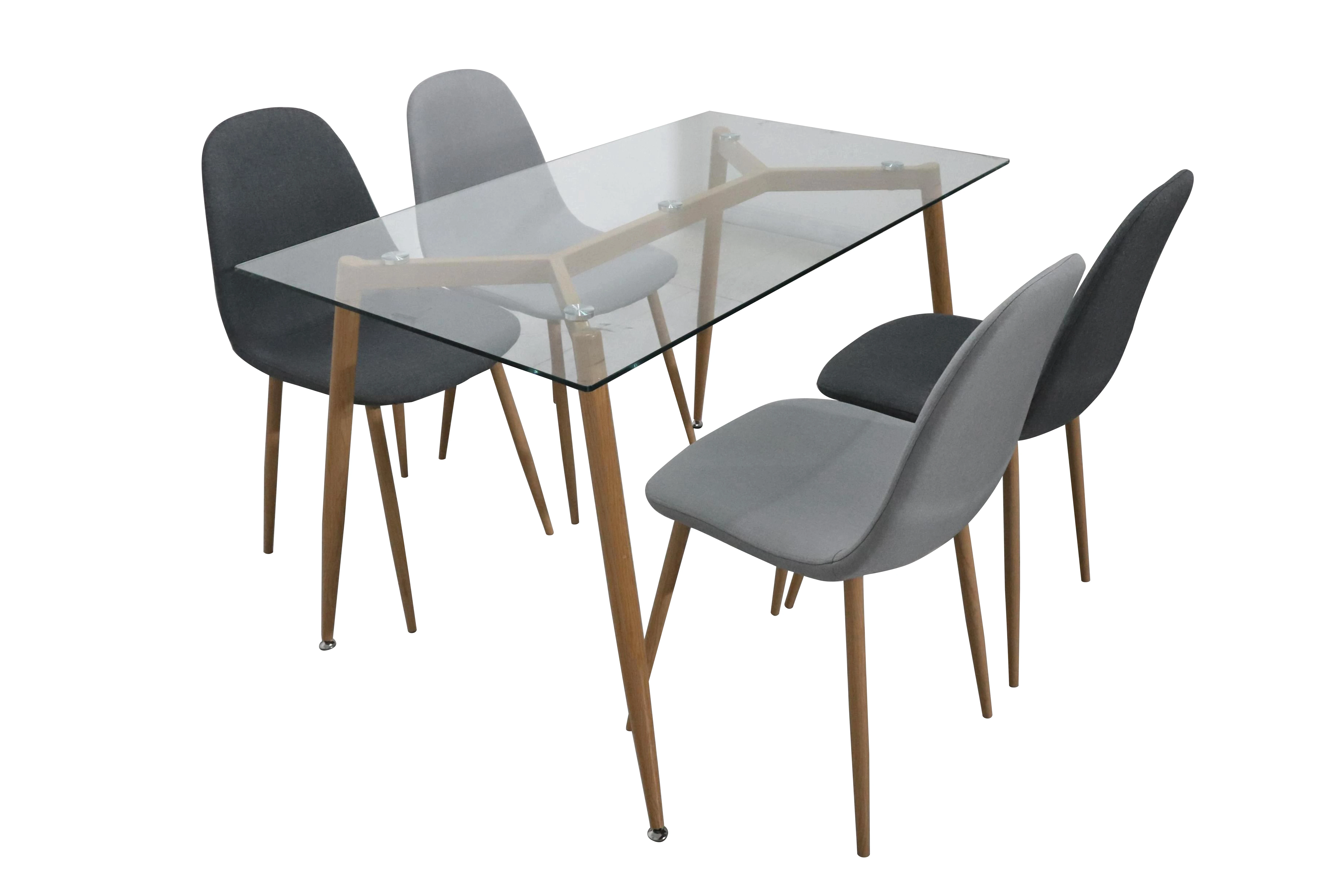 Multifunctional Transparent Glass Extendable Kitchen Table Dining Rooms