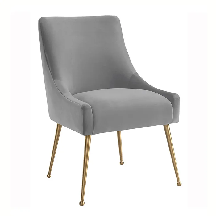 grey chair rose gold legs