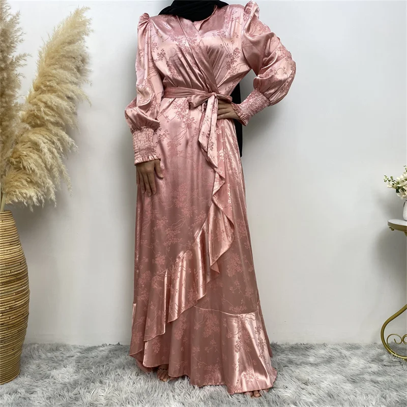 long sleeve spring maxi dress WOVEN LONG SLEEVE MAXI DRESS main image 1