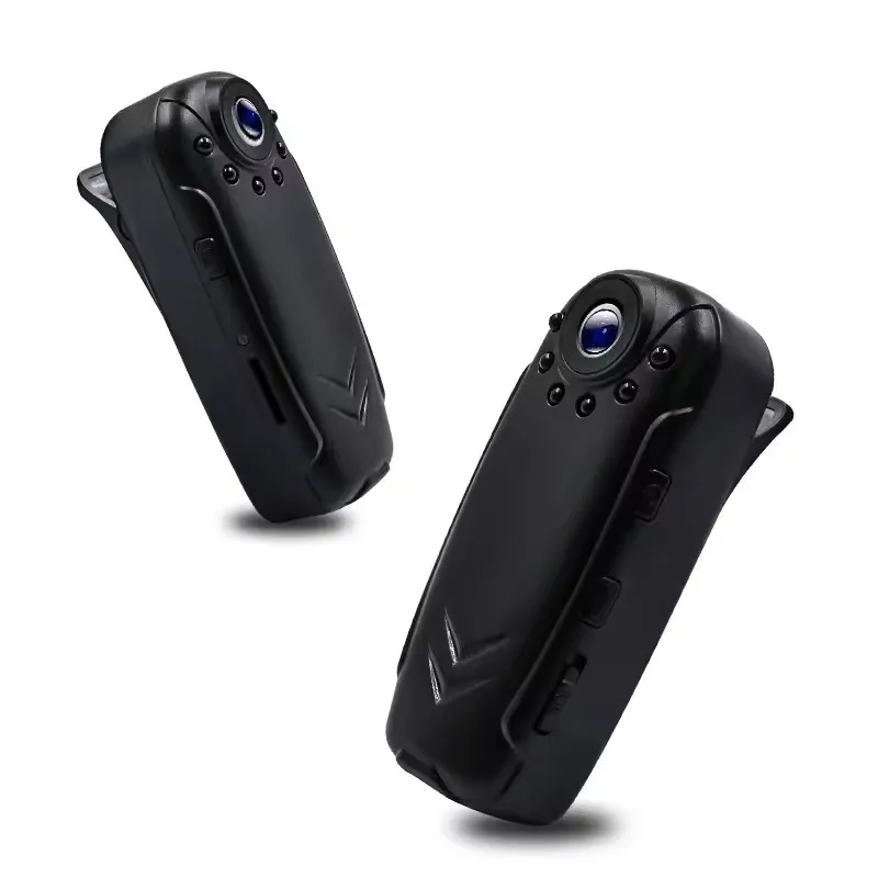 Back Clip Design Large Battery Portable Night Vision 125 Degree Rotating Clip Body Video Recorder Human Body Pocket Camera