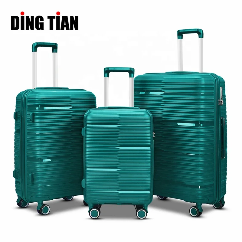 Dingtian Wholesale Pp Suitcase Set 20 24 28 Inch Polypropylene Luggage