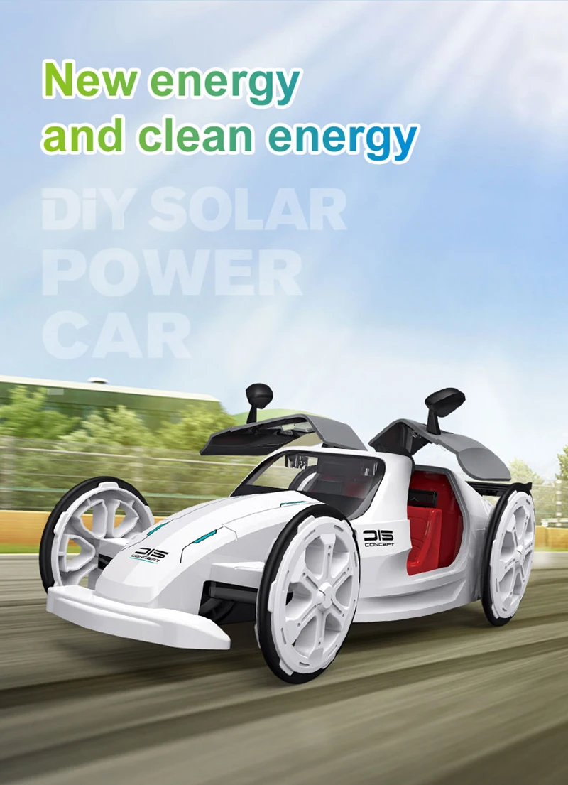 DIY 4WD solar  Concept car  Solar Toy Hands-On Science Gift Gifts For Teens Low  Carbon And Environmental Protection