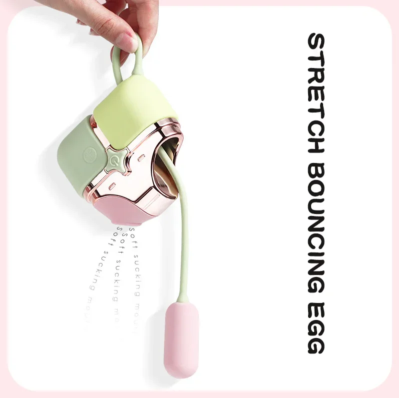 Exquisite 2-in-1 Clit Sucker and Clitoral Vibrator with 10-Speed Bullet and Silicone Vaginal Ball Sex Toy for Women