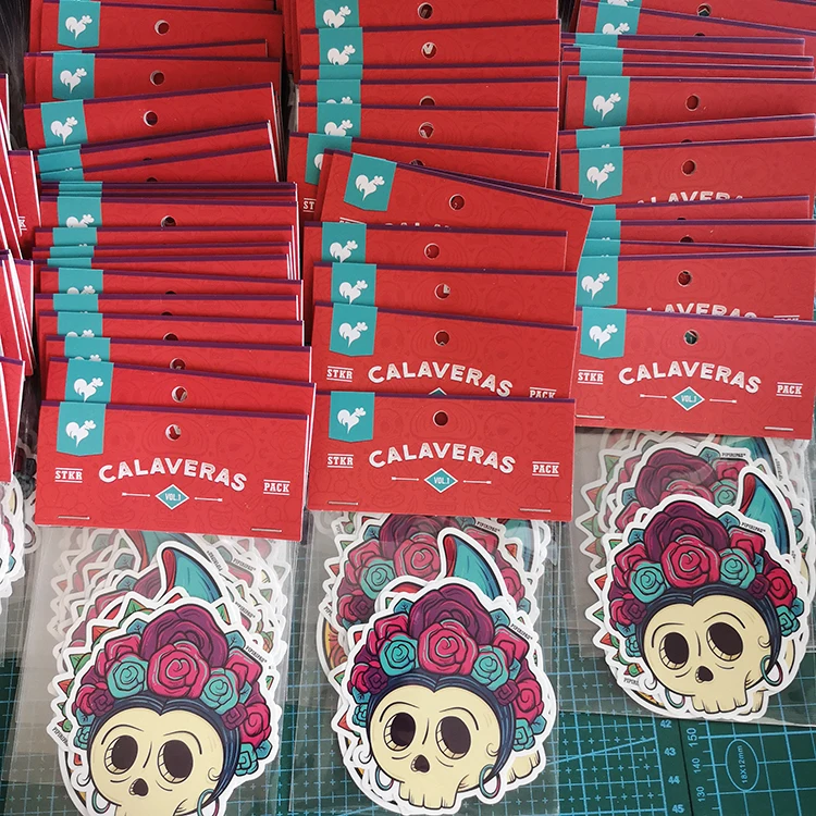 Sticker Pack Waterproof PVC Vinyl Self-Adhesive Label Logo Sticker Die ...