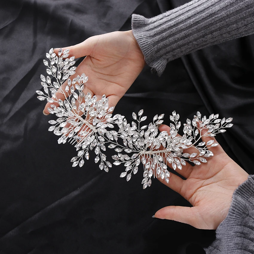 New Fashion Hot Sale Rhinestone Copper Wire Hair Jewelry Women Pin