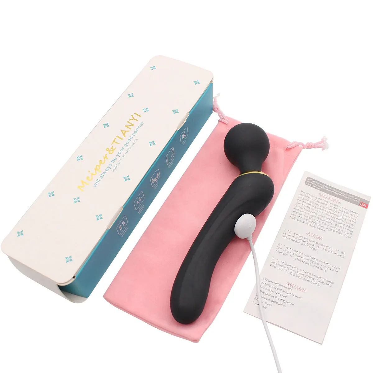 New 2022 Fashion Rechargeable Cordless Cute Portable G Spot Dildo Av Vibrator Wand Massage Sex