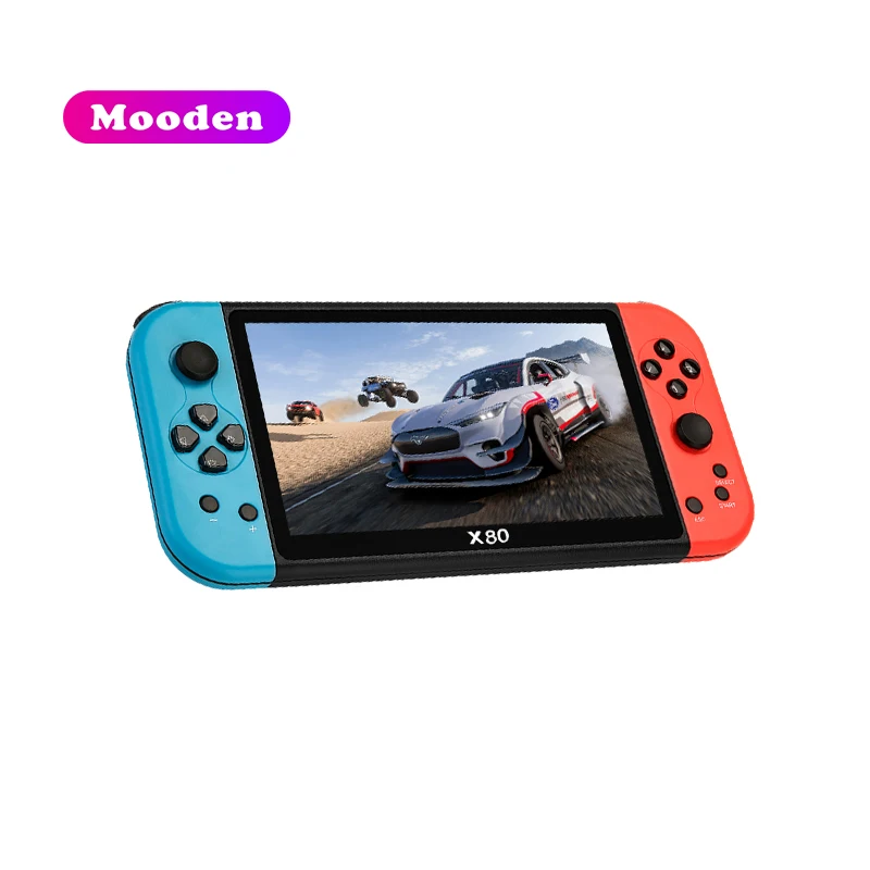 LX80ハンドヘルドゲームプレーヤー7インチ大画面レトロビデオ