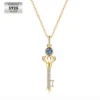 Collar de moda de plata S925 con baño de oro amarillo de 18k