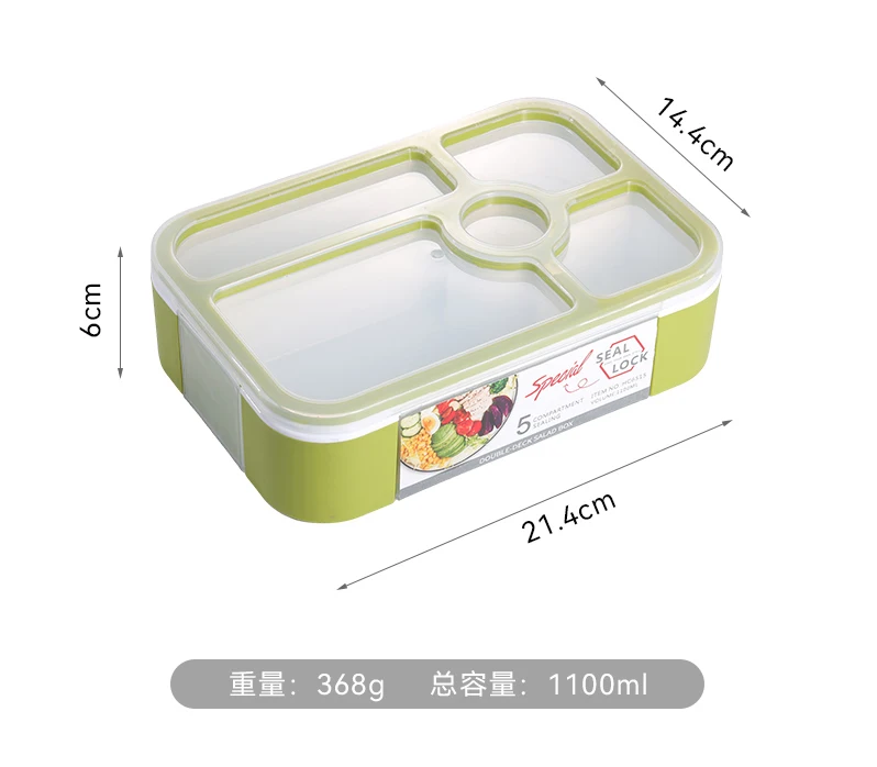 Amazon Custom Insulated Boxes Thermal Compartment Lunch Box Hotsale Leakproof Stackable Plastic Food Packing Rectangle Shantou