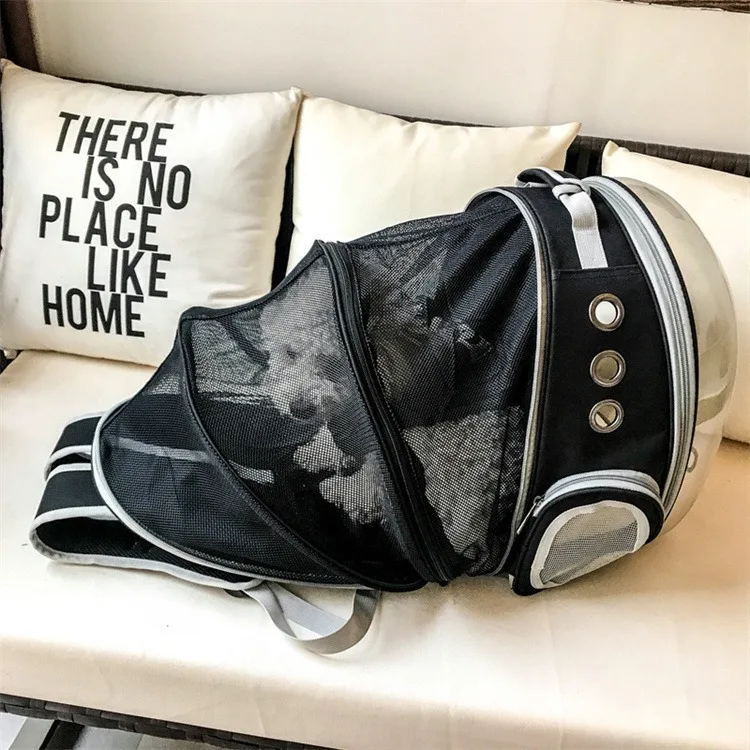 product hot sale portable back expandable cat carrier backpack for cats small puppy cat bubble shape backpack space capsule bag-48