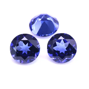Got Sale Round Cut Royal Blue Lab Grown Blue Sapphire for Custom Jewelry