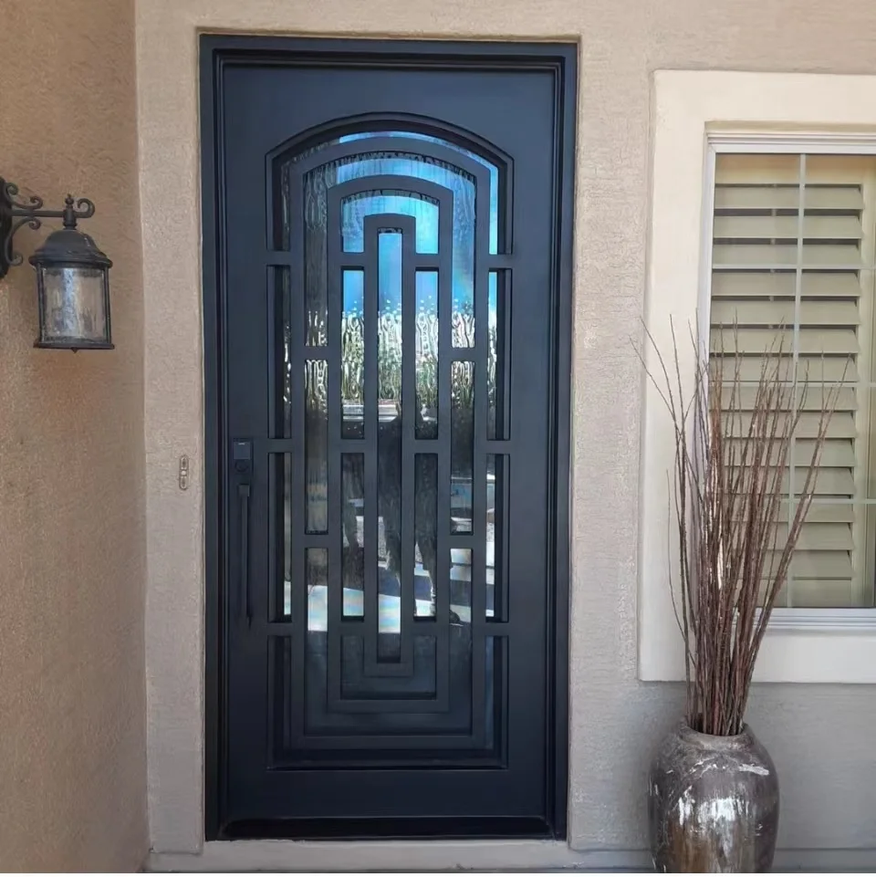 Old Simple Cheap Wrought Iron Door - Buy Wrought Iron Door And Glass,Cheap  Wrought Iron Door,Iron Garage Door Product on Alibaba.com
