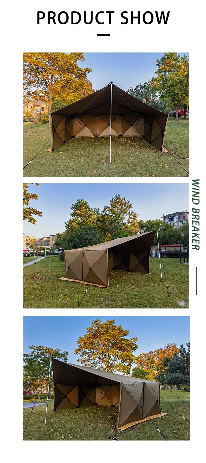 Foldable Pop Up Wind Blocker With Tarp Customized Oxford Wind Screen ...