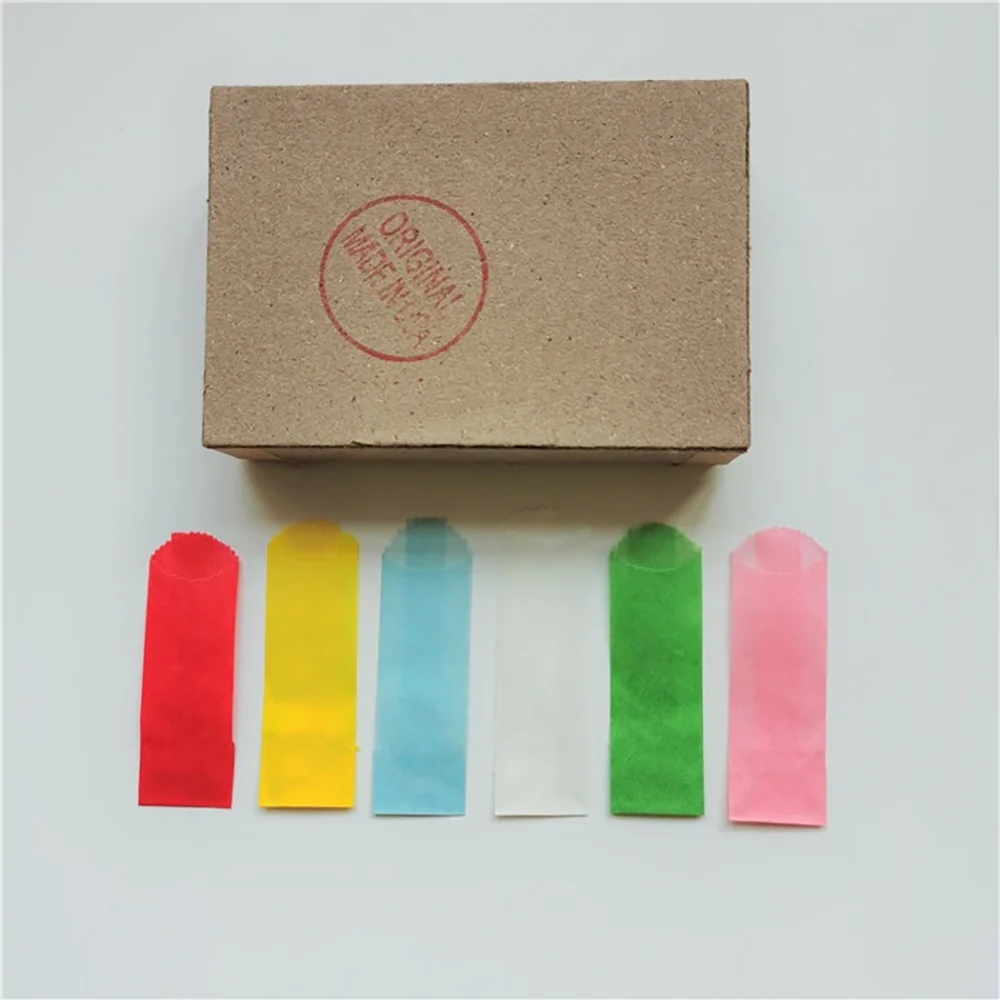 Custom Medium Glassine Paper Baggies Blue Wax Gassine Wax Stamp Coated