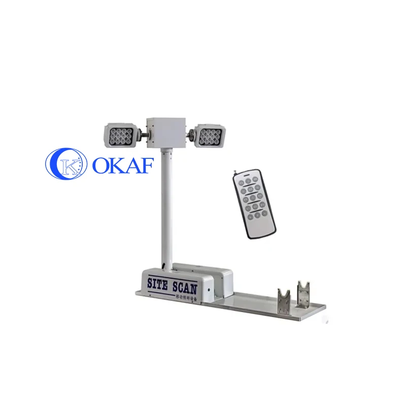 Compact Design Vehicle Roof Mounted Telescopic Mast High Bright Telescopic LED Night Scan Light Tower